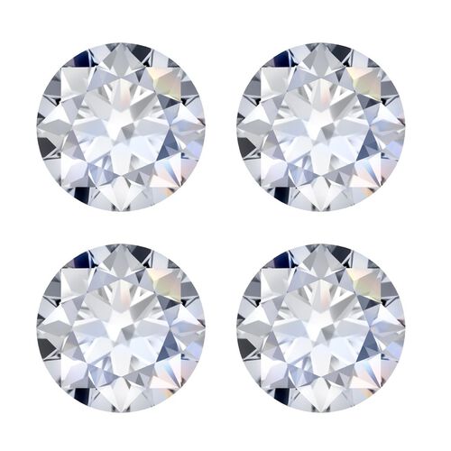 4er-Set- Ungefasste Rund-Moissanit-Edelsteine im Facettenschliff - 1,74 ct. image number 0