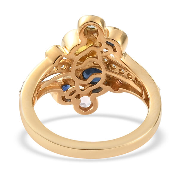 Mehrfarbiger Saphir und Zirkon-Ring - 1,40 ct. image number 6