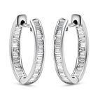 RHAPSODY - Diamant-Creolen, zertifiziert VS E-F, 950 Platin ca. 1,00 ct