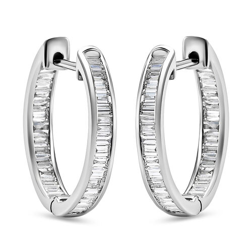 RHAPSODY Diamant zertifizierte VS E-F Creolen 950 Platin ca. 1,00 ct image number 0