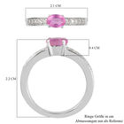 Premium Ilakaka Rosa Saphir und Zirkon-Ring, 925 Silber platiniert, 0,88 ct. image number 6