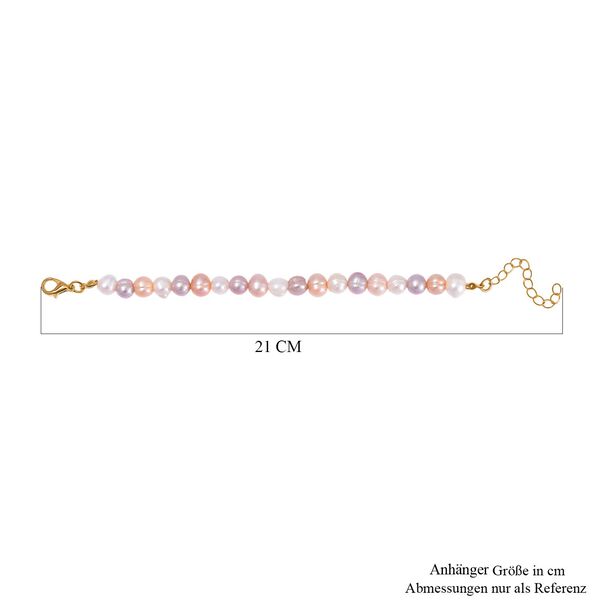 Mehrfarbiges S&uuml;&szlig;wasserperle Armband, 19cm image number 4