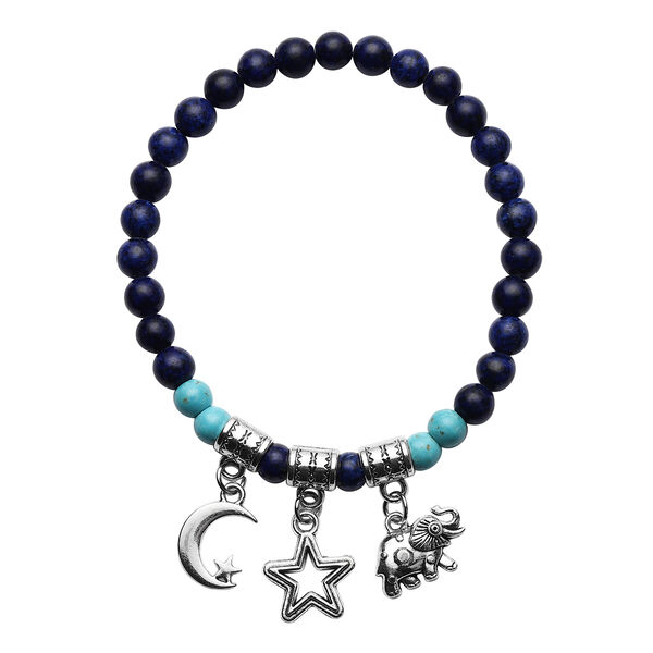 3er- Set blaues Howlit und Lapislazuli-Armband, ca. 18 cm, ca. 183,50 ct image number 5