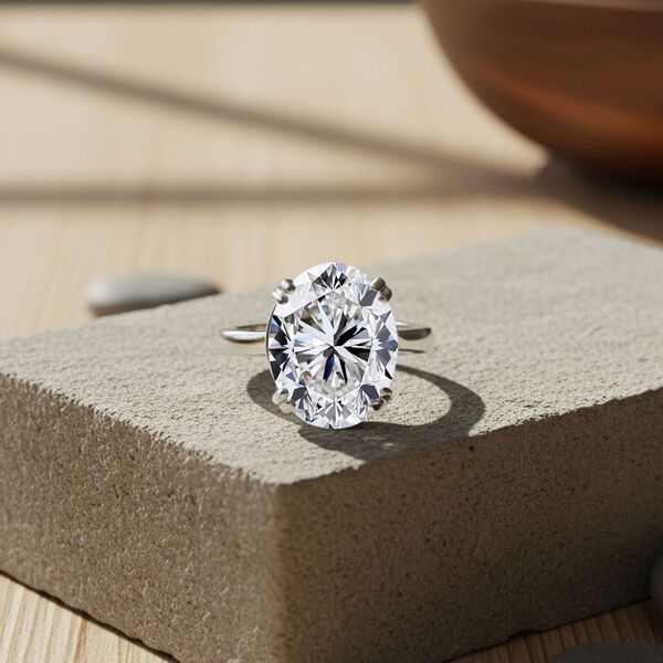 D'Joy Moissanit Ring und Anh&auml;nger mit 45 cm langer Kette image number 9