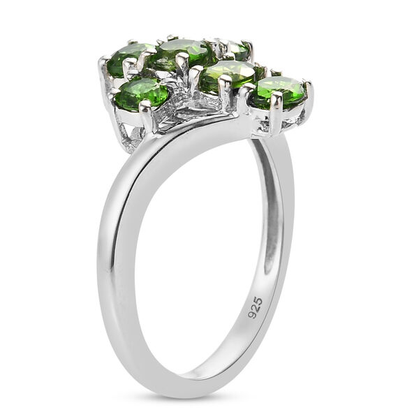 Natürlicher Chromdiopsid Ring 925 Silber platiniert  ca. 1,15 ct image number 5