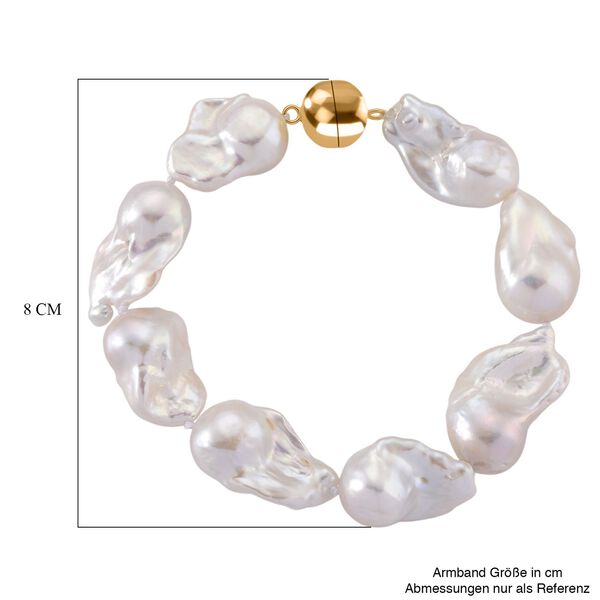 D'Joy AAAA wei&szlig;es Barockperle 21,5cm Armband image number 6