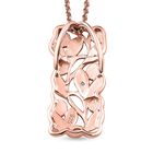 ALLORO rosévergoldeter Silber-Anhänger mit Diamantakzenten und 50cm Kette image number 5
