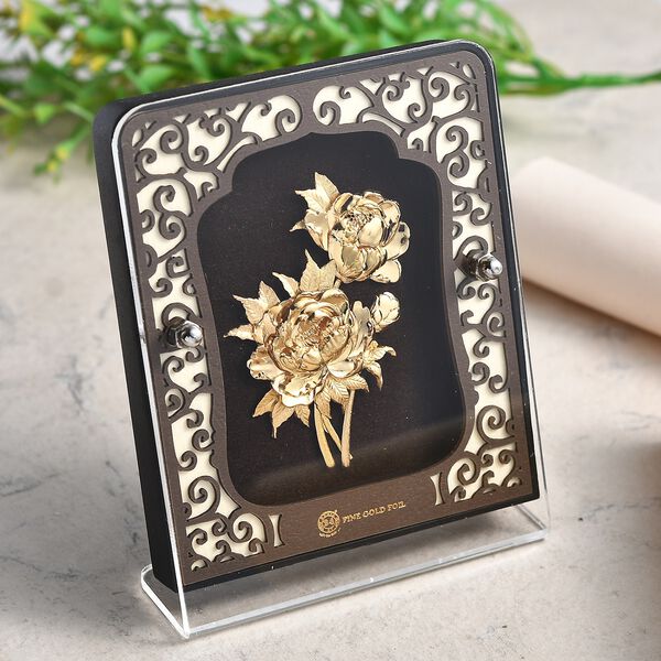 EXKLUSIVES ANGEBOT - 999er Gold-Dekor mit Rosenblume-Motiv image number 1