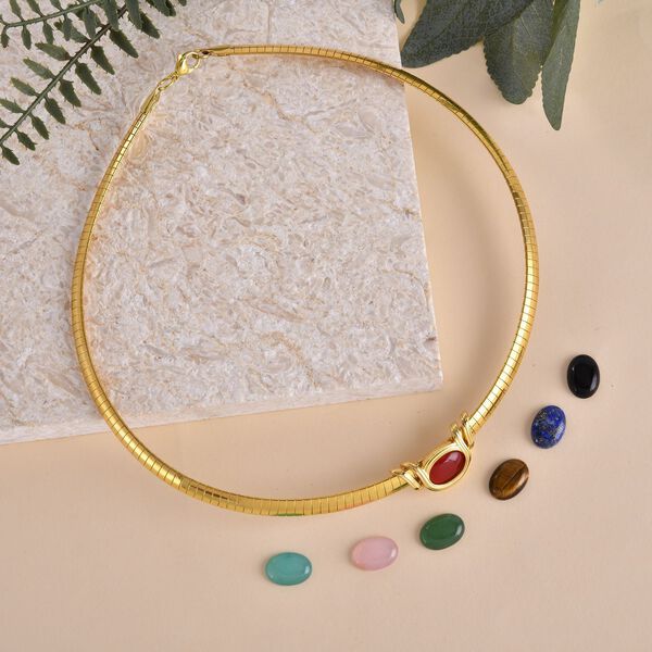 EVER TRUE schlichte Solit&auml;r-Edelstein-Halskette in Goldton image number 2