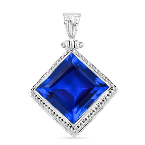 Royal Bali Kollektion - Blauer ceylonfarbener Saphir Triplett Quarz Anhänger - 18,84 ct. image number 0