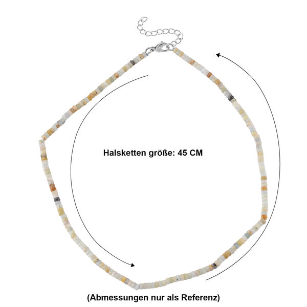 Mehrfarbiger Amazonit Halskette ca. 45 cm 316L Edelstahl ca. 65.00 ct image number 5