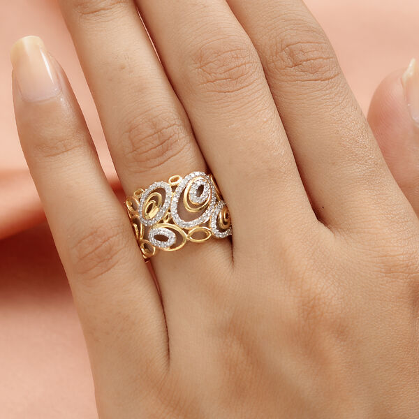 Weißer Diamant P Ringe 925 Silber ca. 0,33 ct. image number 3