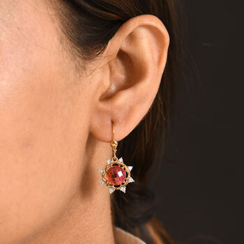 D'Joy Sunset Triplett Quarz und Zirkon Ohrringe - 5,28 ct.