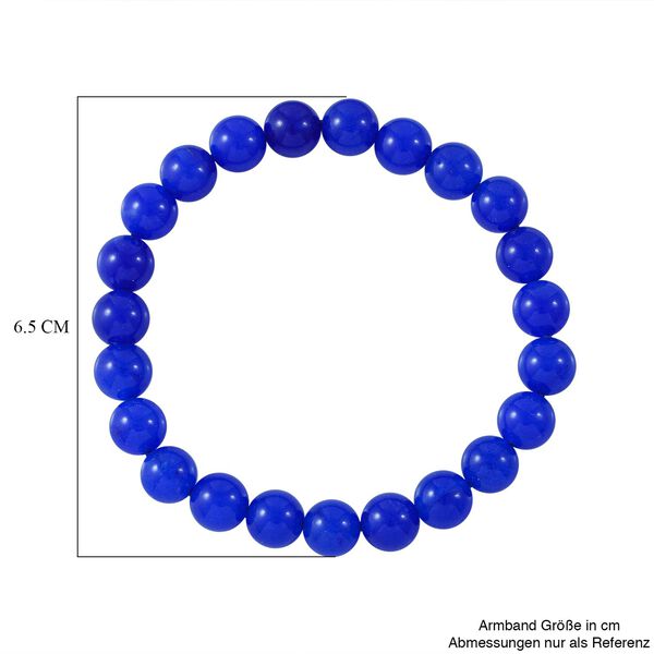 Blaues Onyx-Armband, 18 cm - 90 ct. image number 2