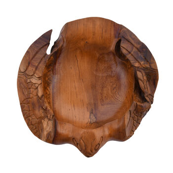 Bali Kollektion - handgefertigte Schildkr&ouml;ten-Schale aus Teakholz