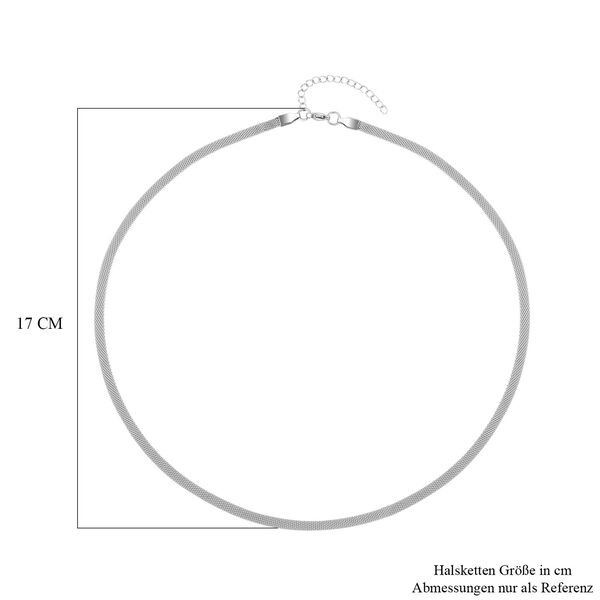 Garibaldi Halskette, ca. 50 cm + 5 cm Extender, Edelstahl ca. 6,50g, silberfarben image number 4