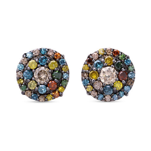 Mehrfarbige Diamant Ohrringe, ca. 0.51 ct image number 0