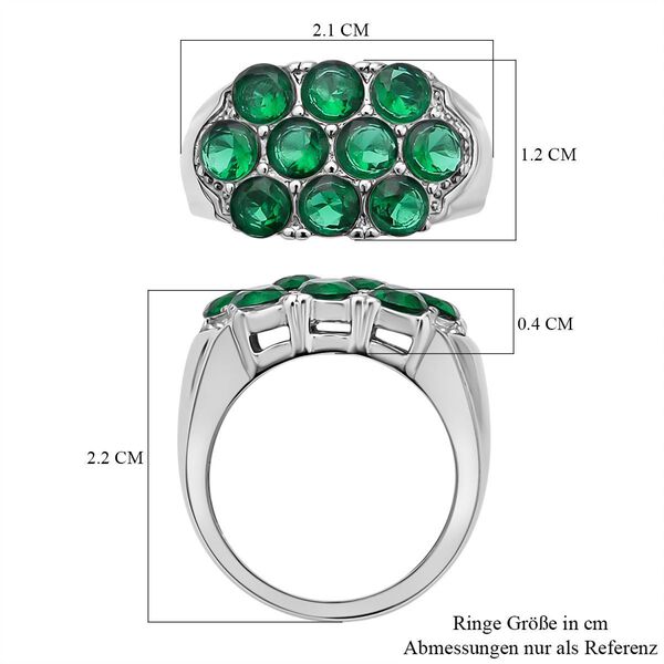 Grüner Zirkonia Ring, 316L Edelstahl (Größe 16.00) ca. 2.00 ct image number 7