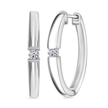 LUXURIANT DIAMOND - Lab Grown Diamant SI-GH Ohrringe 925 Silber platiniert ca. 0.10 ct