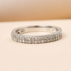 Weißer Diamant-Ring, 925 Silber platiniert  ca. 0,25 ct image number 1
