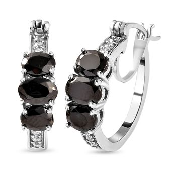 Elite Shungit und Zirkon-Creolen - 1,65 ct.