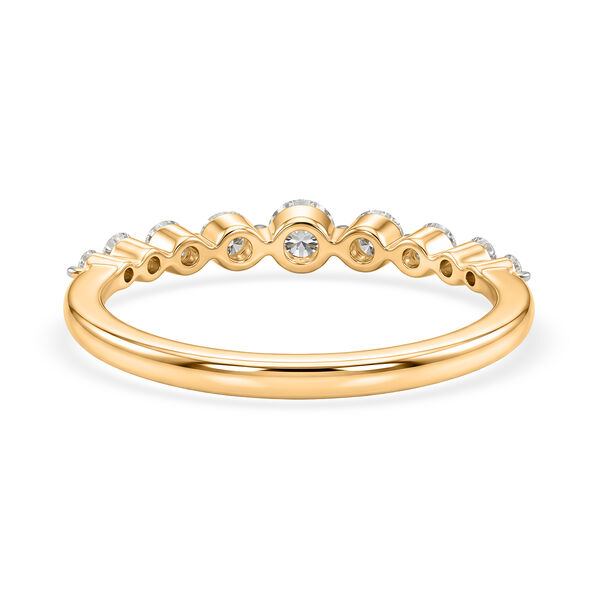 LUXURIANT DIAMOND - Lab Grown Diamant SI-GH SGL zertifiziert Ring 925 Silber 750 Gelbgold vermeil (Gr&ouml;&szlig;e 18.00) ca. 0.50 ct image number 5