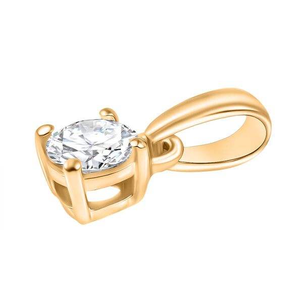 Moissanit Schmuckset, 925 Silber 750 Gelbgold Vermeil - 1,44 ct. image number 7