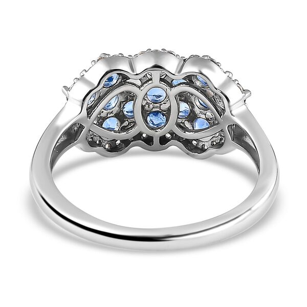 Kaschmir Kyanit und wei&szlig;er Zirkon-Ring - 1,82 ct. image number 6