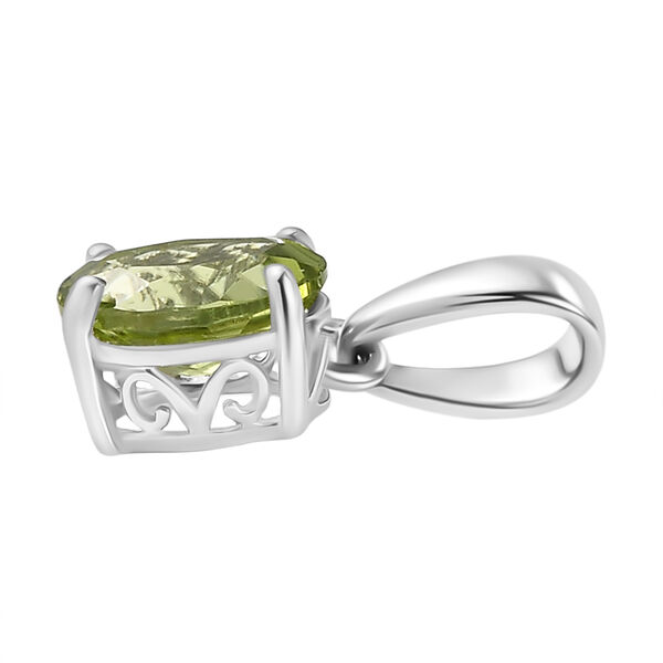 Peridot Anhänger 925 Silber rhodiniert ca. 1.33 ct image number 3