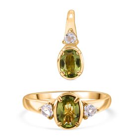 Peridot und Topas Schmuckset - 2,18 ct.