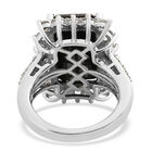 Elite Shungit und Zirkon Ring 925 Silber platiniert  ca. 7,37 ct image number 5