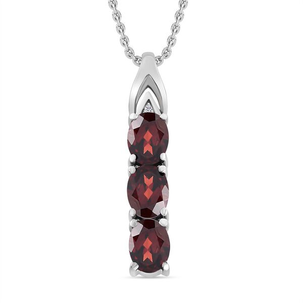 2er Set - Roter Granat Anh&auml;nger und Ring, Edelstahl ca. 8.55 ct image number 7