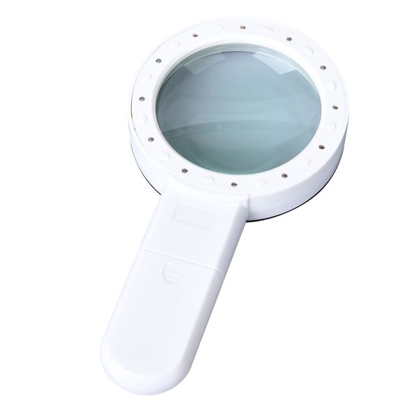 30x Handlupe mit 12 LED Beleuchtungsmodi, 2xAA Batterien (nicht inkl.), Größe 20,5x10,6x2,7 cm image number 4