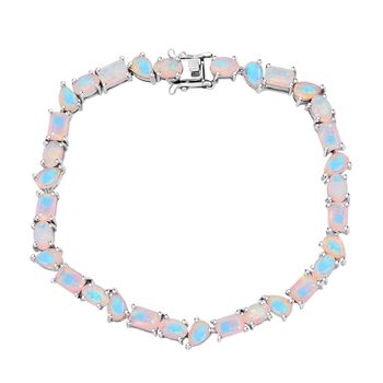 AA Nat&uuml;rlicher, &auml;thiopischer Welo Opal Armband ca. 19 cm 925 Silber Rhodiniert ca. 9,51 ct.