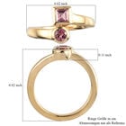 Rosa Turmalin Bypass Ring 925 Silber vergoldet  ca. 0,60 ct image number 6