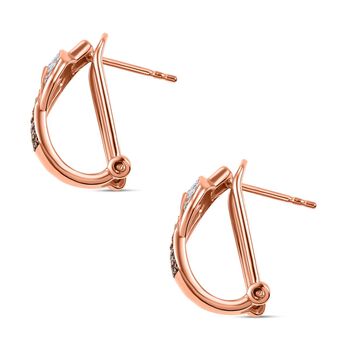 Wei&szlig;e und nat&uuml;rliche Champagner Diamant Ohrringe, ca. 0,36 ct.