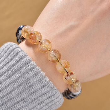 Flexibles Terahertz und Citrin Armband - 140 ct.