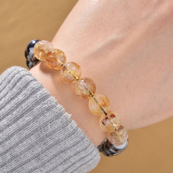 Flexibles Terahertz und Citrin Armband - 140 ct. image number 2
