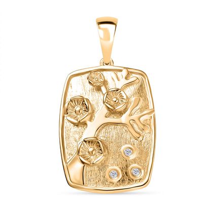 EVER TRUE Wei&szlig;er Zirkon Anh&auml;nger Reine Bronze ca. 0.07 ct