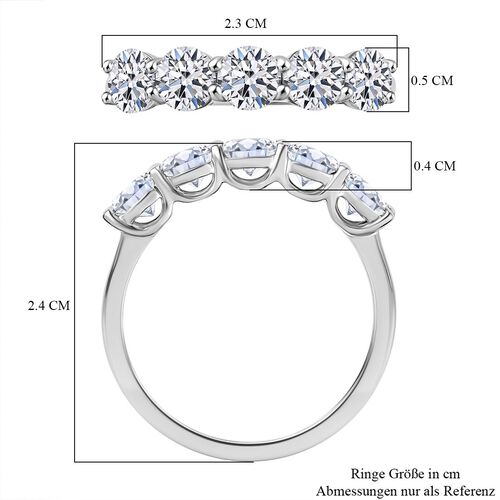 LUXURIANT VS-EF Labor Diamant Ring in 950 Platin - 2 ct. image number 6