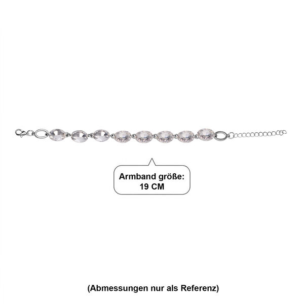 Wei&szlig;er Kristall Armband ca. 19 cm image number 5