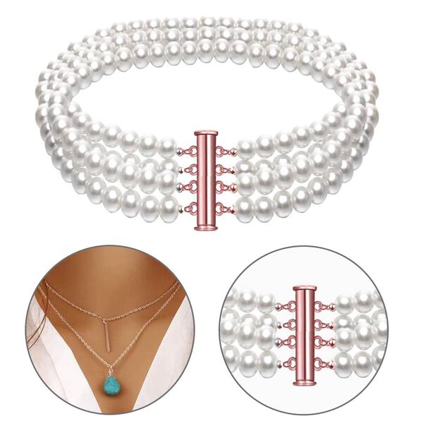 Halskette Verschluss in rosévergoldetem 925 Silber image number 3