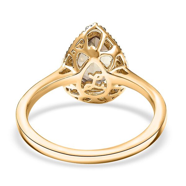 AAA Turkizit, Wei&szlig;er Diamant Ring 585 Gold (Gr&ouml;&szlig;e 17.00) ca. 2,20 ct image number 4