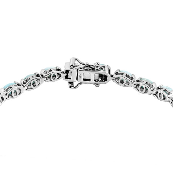 Larimar-Armband, ca. 20 cm, 925 Silber platiniert ca. 11,23 ct image number 4
