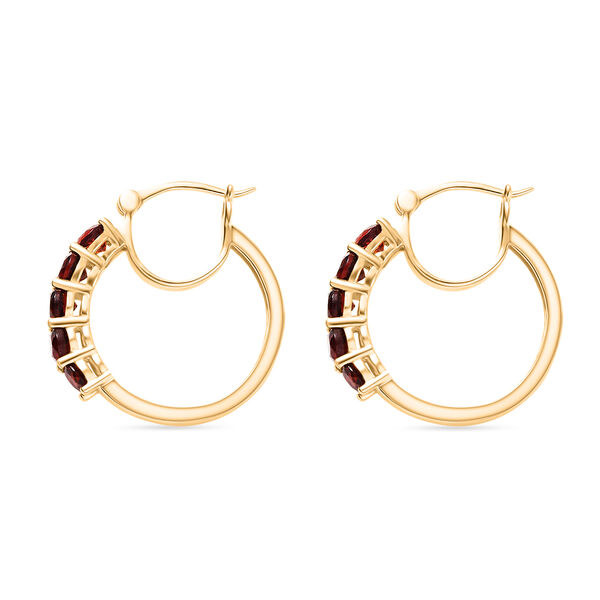 EVER TRUE AA Mosambik Granat Ohrringe Nickelfreies Messing ca. 2,78 ct. image number 3