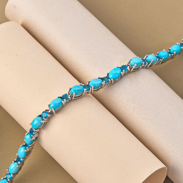 AA Sleeping Beauty Türkis und Neon Apatit-Armband in Silber, 12,70 ct. image number 2