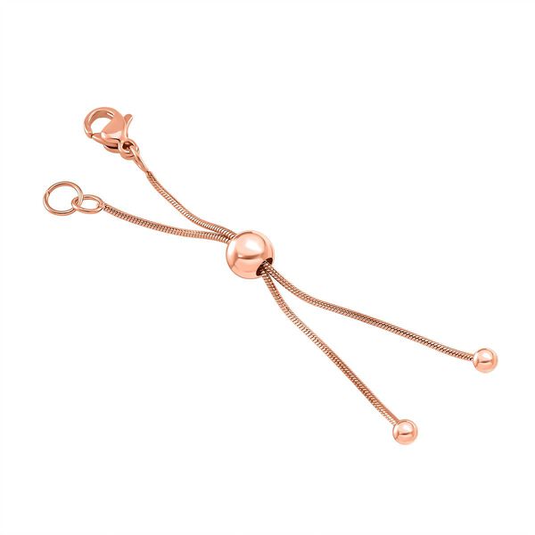 9 teiliges 316L Edelstahl Schmuckset, 1 Bolo Schieber, 2 Magnetverschluss Kugeln, 6 Ohrstopper, Roséfarben image number 4