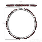 Roter Granat-Armreif, 20 cm, Messing platiniert ca. 33,60 ct image number 5