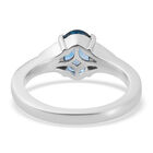 London Blau Topas, Zirkon Ring 925 Silber platiniert  ca. 1,45 ct image number 5