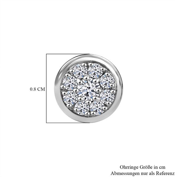 LUXURIANT SI-GH Labor Diamant Ohrringe, 925 Silber rhodiniert - 0,50 ct. image number 5